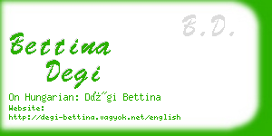 bettina degi business card